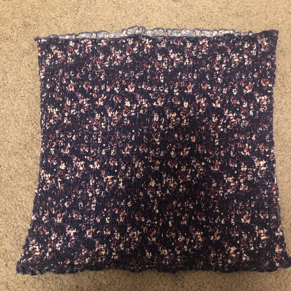 Floral Scrunched Tube Top